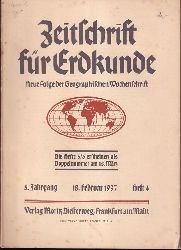 Zeitschrift fr Erdkunde  Zeitschrift fr Erdkunde 56.Jahrgang 1937, Heft 4 Februar 