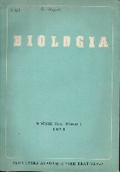 Slovenska Akademia Vied  Biologia Rocnik VIII, Cislo 1, 1953 