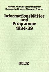 Feidel-Mertz,Hildegard und Hermann Schnorbach  Informationsbltter und Programme 1934-1939 