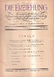 Die Erziehung  Die Erziehung 14.Jahrgang 1939 Heft 1-9 (8 Hefte) 