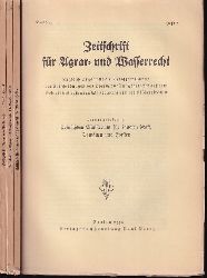 Zeitschrift fr Agrar- und Wasserrecht  Zeitschrift fr Agrar- und Wasserrecht Band 14. 1930 Hefte 1-4 