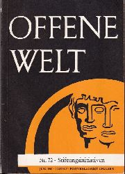 Offene Welt Nr. 72  Stiftungsinitiativen 