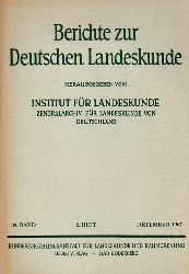 Institut fr Landeskunde (Hsg.)  Berichte zur Deutschen Landeskunde 39.Band 1967 2.Heft 