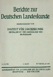 Institut fr Landeskunde (Hsg.)  Berichte zur Deutschen Landeskunde 37.Band 1966 2.Heft 
