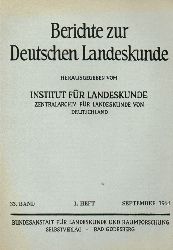 Institut fr Landeskunde (Hsg.)  Berichte zur Deutschen Landeskunde 33.Band 1964 1.Heft 