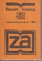 Zentralantiquariat der DDR  Reprint Katalog 1983 / 1984 