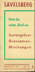 Savelsberg  Sortengrser.Grassamen-Mischungen.Katalog Frhjahr 1964.Nr.26 