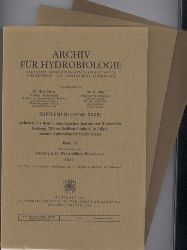 Archiv fr Hydrobiologie  Archiv fr Hydrobiologie Supplementband XXXIII, No. 1-3/4 (3 Hefte) 