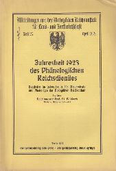 Biologische Reichsanstalt fr Land- und Forstwirt  Jahresheft 1923 des Phnologischen Reichsdienstes 