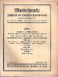 Muttersprache  Muttersprache 42.Jahrgang, Heft 3 Lenzing / Mrz 1927 