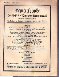 Muttersprache  Muttersprache 43.Jahrgang, Heft 8/9 August / September 1928 