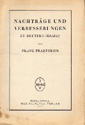 Praetorius,Franz  Nachtrge und Verbesserungen zu Deutero-Jesaias 