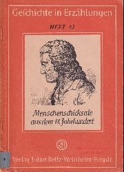 Lindenlaub,Georg  Menschenschicksale aus dem 18.Jahrhundert 