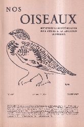 Nos Oiseaux  Nos Oiseaux Volume 39 Heft 1-3 et 5-6  et 8 No. 407- 409 et 411 - 412 