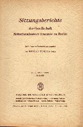 Herter,Konrad (Hsg.)  Sitzungsberichte der Gesellschaft Naturforschender Freunde zu Berlin 