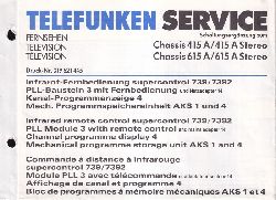 Telefunken  Service Information Infrarot - Fernbedienung supercontrol 739 