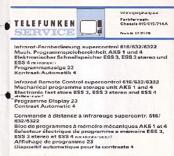 Telefunken  Service Information Infrarot - Fernbedienung supercontrol 616,632 