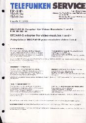 Telefunken  Fernseh Service Information SECAM - G - Adapter fr 