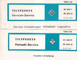 Telefunken  Fernseh Service Information 1962/63 fr FE 242T, FE 242St 