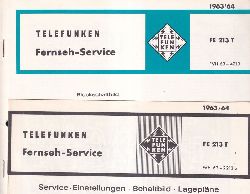 Telefunken  Fernseh Service Information 1963/64 fr FE 213T 