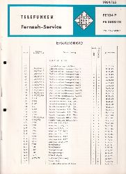 Telefunken  Fernseh Service Information 1964/65 fr FE 104P und FE 2000TR 