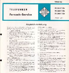 Telefunken  Fernseh Service Information 1964/65 fr FE 314T/St, FE 334T/St 