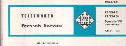 Telefunken  Fernseh Service Information 1964/65 fr FE 334T, FE 334St und 