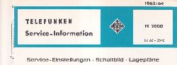 Telefunken  Fernseh Service Information 1963/64 fr FE 2000 