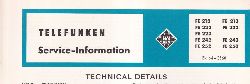 Telefunken  Fernseh Service Information 1964 fr FE 212, FE 222, FE 223 