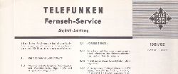 Telefunken  Fernseh Service Information 1961/62 fr FE 211T, FE 241T, FE 241S 