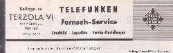 Telefunken  Fernseh Service Information 1961/62 Beilage zu Terzola VI 