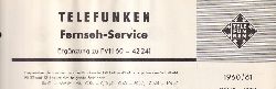 Telefunken  Fernseh Service Information 1960/61 fr FE 22/59T, FE 23/59T 