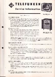 Telefunken  Fernseh Service Information 1960 fr FE 22/53TU und FE 22/53SU 