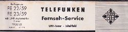 Telefunken  Fernseh Service Information 1960/61 fr FE 22/59 und FE 23/59 mit 