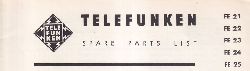 Telefunken  Fernseh Service Information fr FE 21, FE 22, FE 23, FE 24 und FE 25 