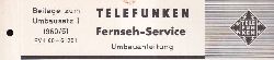 Telefunken  Fernseh Service Information Beilage zum Umbausatz I 1960/61 