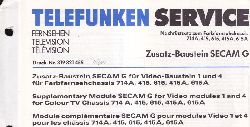 Telefunken  Fernseh Service Information 1982/83 Zusatz - Baustein SECAM G 