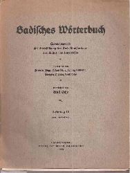 Badisches Wrterbuch  Badisches Wrterbuch Lieferung 10 von F (Faas) bis V (verdrillen) 