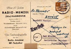 Radio-Menzel  Radio-Menzel Preisliste Nr. 8 / 1951 