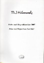 W.Goebel Porzellanfabrik  M.J.Hummel Preis- und Dispositionsliste 2007 