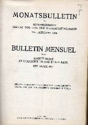 Schweizerischer Verein von Gas- und Wasserfachmnn  Monatsbulletin des schweizerischen Vereins XIV.Jahrgang 1934 