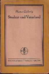 Gehrig,Hans  Student und Vaterland 