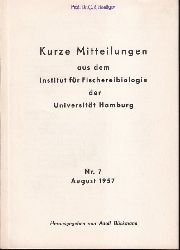 Bckmann,Adolf (Hsg.)  Kurze Mitteilungen aus dem Institut fr Fischereibiologie der 