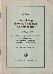 Werner-Verlag GmbH  GOA Verordnung ber die Gebhren fr Architekten 