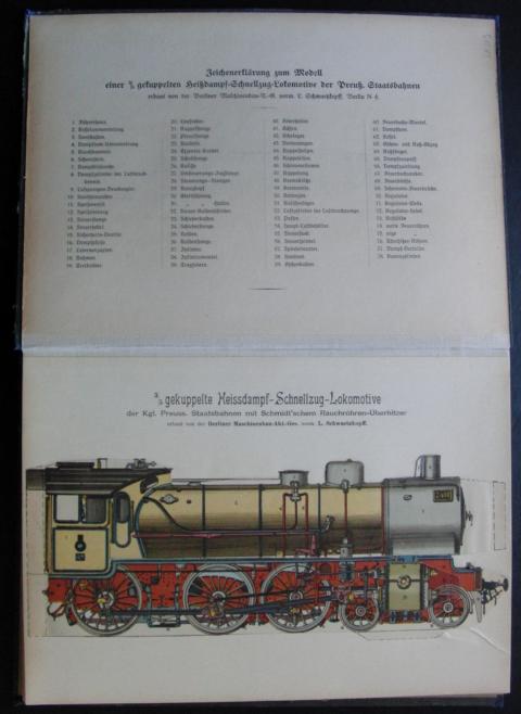 Häntzschel   Modellatlas   zu  Die Praxis des modernen Maschinenbaues   ( Heissdampf - Schnellzug - Lokomotive  u.a. )  