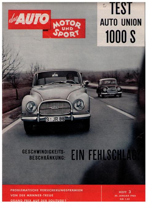 Hrsg. Pietsch , Paul und Dietrich - Troelch , Ernst   Das Auto - Motor und Sport  -  Heft  3 von 1960    
