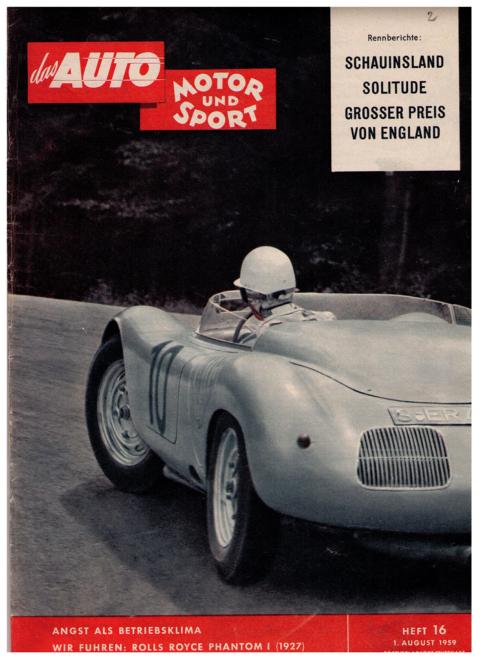 Hrsg. Pietsch , Paul und Dietrich - Troelch , Ernst   Das Auto - Motor und Sport  -  Heft 16 von 1959    