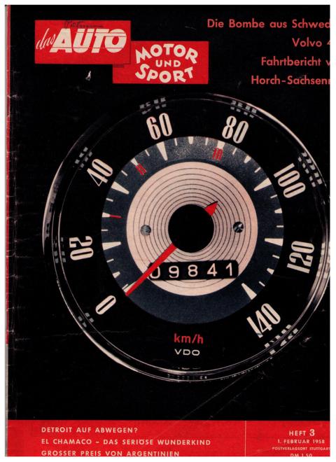 Hrsg. Pietsch , Paul und Dietrich - Troelch , Ernst   Das Auto - Motor und Sport  -  Heft  3 von 1958    