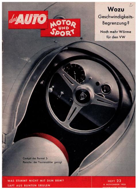 Hrsg. Pietsch , Paul und Dietrich - Troelch , Ernst   Das Auto - Motor und Sport  -  Heft 23 von 1958    