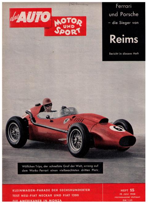 Hrsg. Pietsch , Paul und Dietrich - Troelch , Ernst   Das Auto - Motor und Sport  -  Heft 15 von 1958    